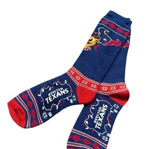 NFL HOUSTON TEXANS unisex holiday warm socks NWT